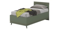 Lit enfant NOKI – 100x200 cm vert et bois – Style scandinave