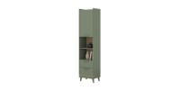 Ensemble bureau NOKI – Bureau + armoire de rangement + bibliothèque – Vert et bois scandinave