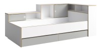 Chambre enfant complète ELYO – Bureau + Lit + Armoire avec bibliothèque
