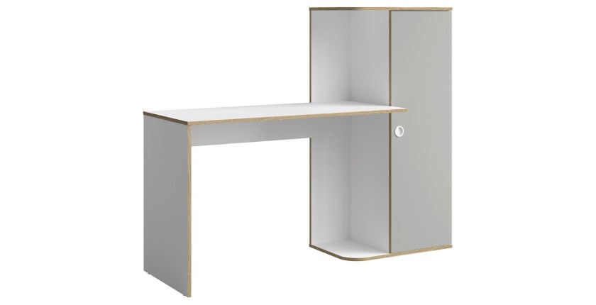 Chambre enfant complète ELYO – Bureau + Lit + Armoire avec bibliothèque