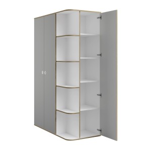 Chambre enfant complète ELYO – Bureau + Lit + Armoire avec bibliothèque