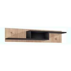 Étagère murale CRISS – Chêne clair et noir – 150 cm