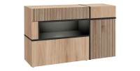 Buffet bas CRISS chêne clair et noir
