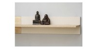 Ensemble salon complet ERINA – Buffet bas, Buffet haut, Vitrine, Meuble TV, Étagère murale – Chêne clair et beige
