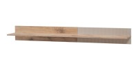 Ensemble salon complet ERINA – Buffet bas, Buffet haut, Vitrine, Étagère, Meuble TV cheminée bio-éthanol – Chêne clair et beige