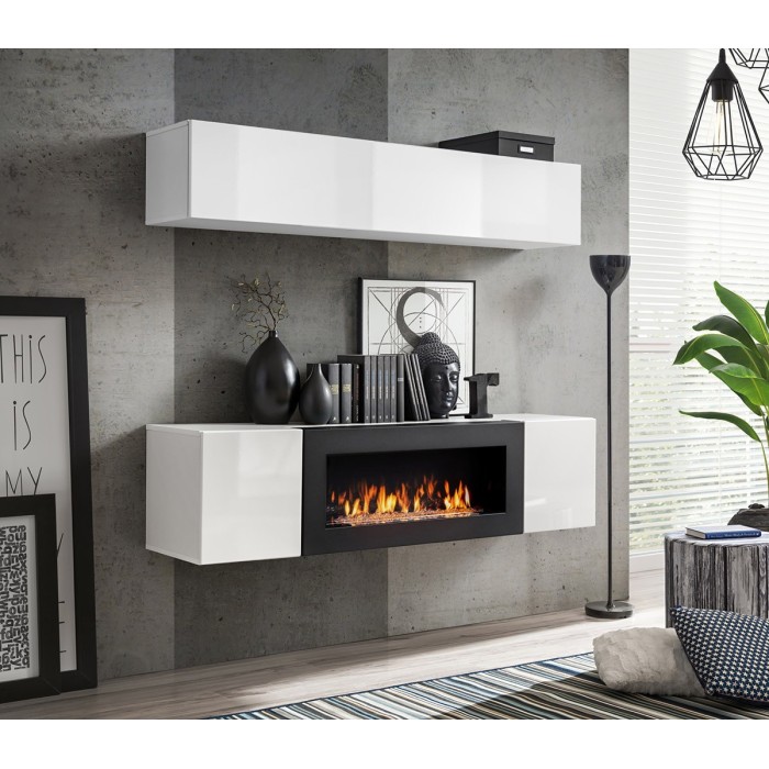 meubles-suspendus-avec-cheminee-decorative-collection-fly-n1-coloris-blanc