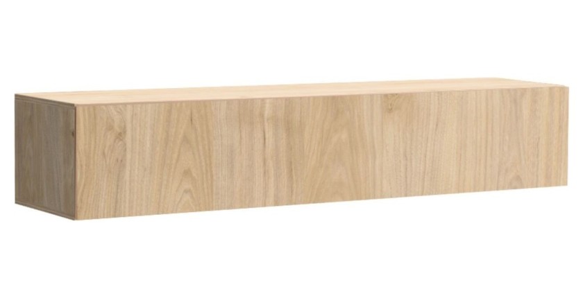 Meuble TV suspendu FLY 160 cm - Coloris chêne clair