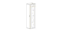 Vitrine FLY chêne clair dimensions