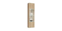 Vitrine partielle FLY chêne clair