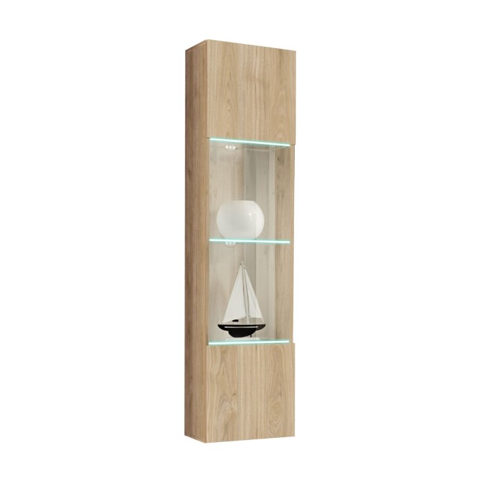 Vitrine partielle FLY chêne clair