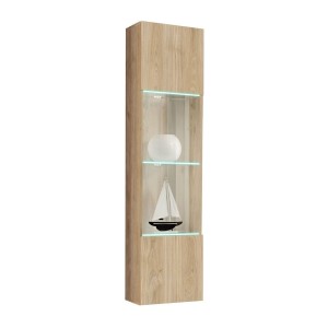 Vitrine partielle FLY chêne clair