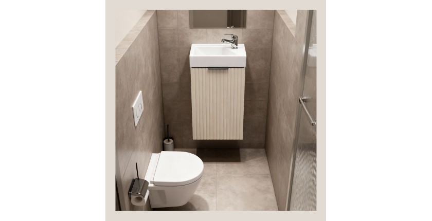 Lave-main NOXERA 40 cm – Marron congo – Vasque encastrée
