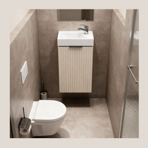 Lave-main NOXERA 40 cm – Marron congo – Vasque encastrée