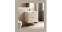 Ensemble de salle de bains NOXERA 60 cm – Marron congo – Vasque encastrée + siphon