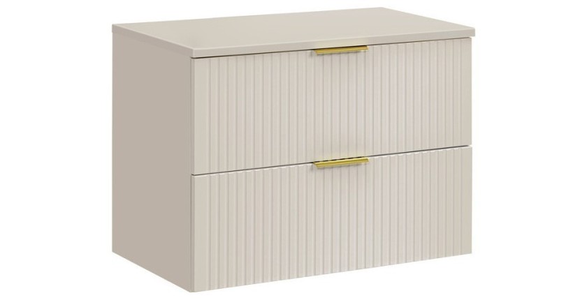 Ensemble de salle de bains NOXERA 80 cm – Marron congo – plan pour vasque