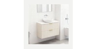 Ensemble de salle de bains NOXERA 80 cm Cashmere – Marron congo – Plan vasque