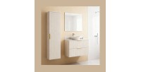 Ensemble de salle de bains NOXERA 80 cm – Marron congo – Plan vasque + colonne
