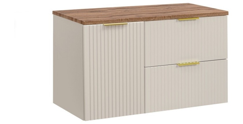 Ensemble de salle de bains NOXERA 120 cm – Marron congo – Plan vasque
