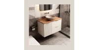 Ensemble de salle de bains NOXERA 120 cm – Marron congo – Plan vasque