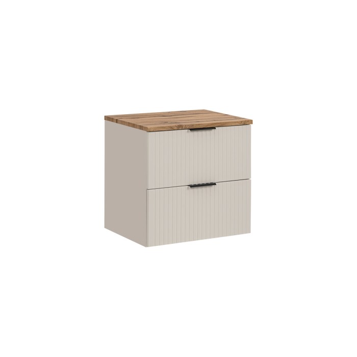 Ensemble de salle de bains NOXERA 60 cm – Marron congo & wotan – plan pour vasque