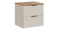 Ensemble de salle de bains NOXERA 80 cm – Marron congo & wotan – Plan vasque