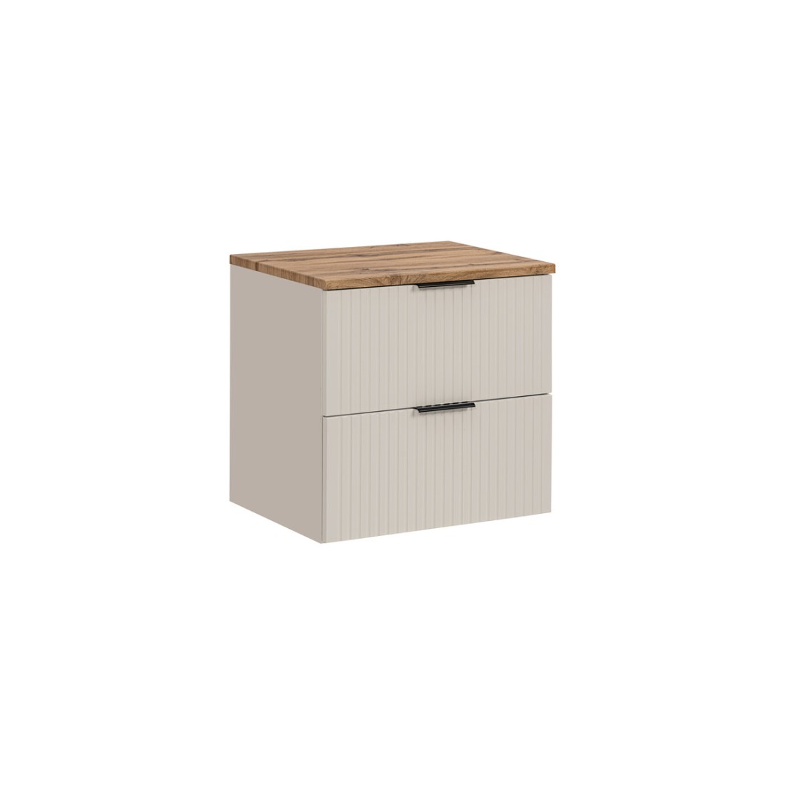 Ensemble de salle de bains NOXERA 80 cm – Marron congo & wotan – plan pour vasque