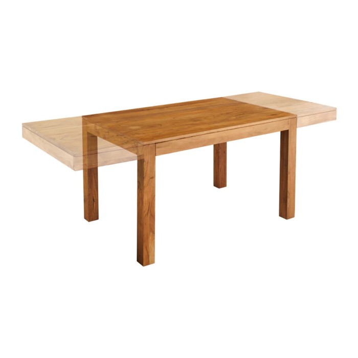 Mesa de comedor extensible MELBO en madera natural