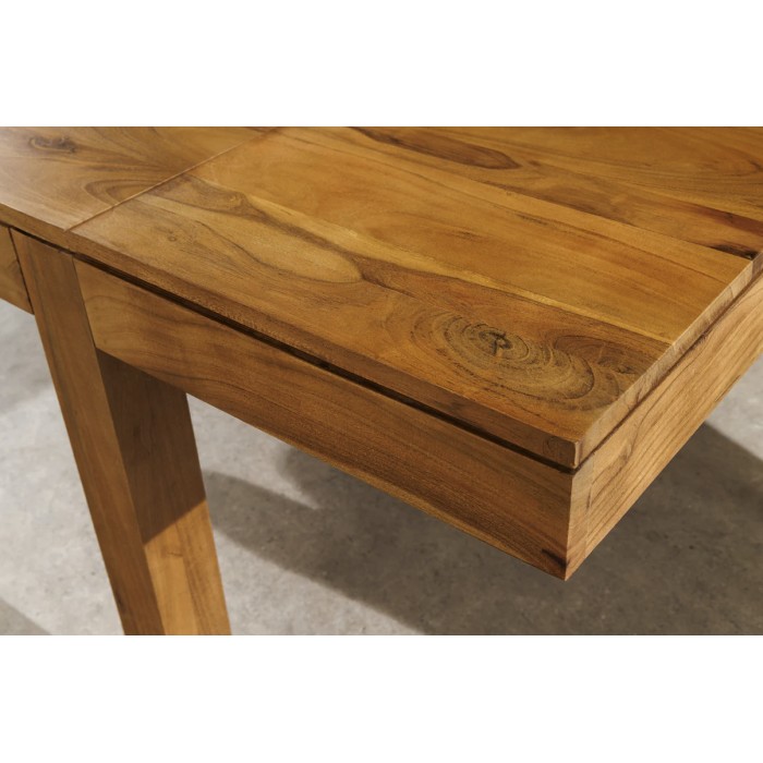 Mesa de comedor extensible MELBO en madera natural