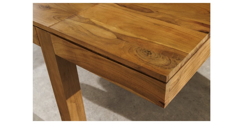 Zoom sur le coin de la table MELBO