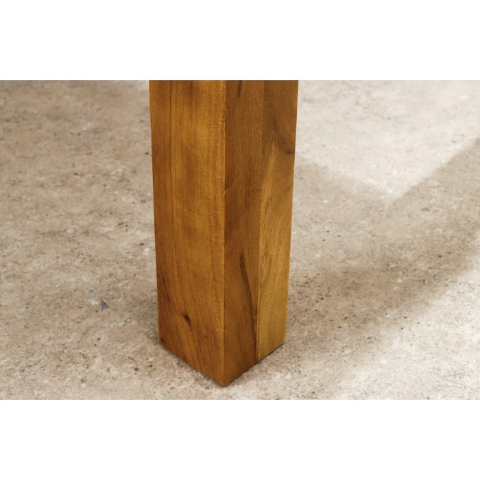 Mesa de comedor extensible MELBO en madera natural