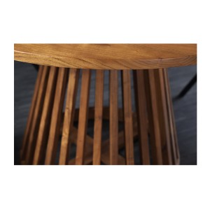 Zoom sur la rencontre entre le pied et le plateau de la table TALMA 140