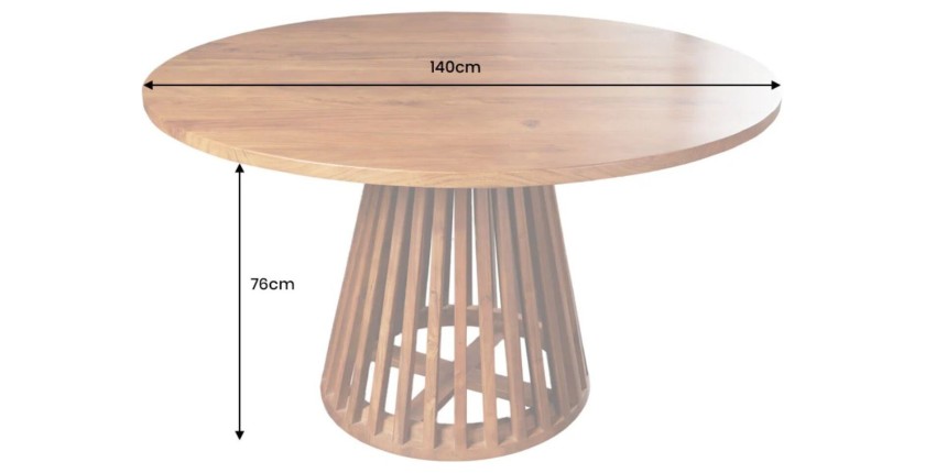 Table TALMA 140 dimensions