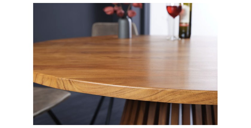 Zoom sur le plateau de la table TALMA 120 vu de côté