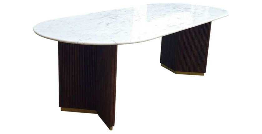 Table MARQUISE sous un autre angle sur fond blanc