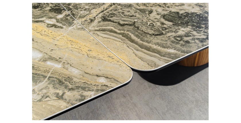 Zoom sur l'extension de la table VORTEX beige