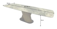Table VORTEX beige dimensions