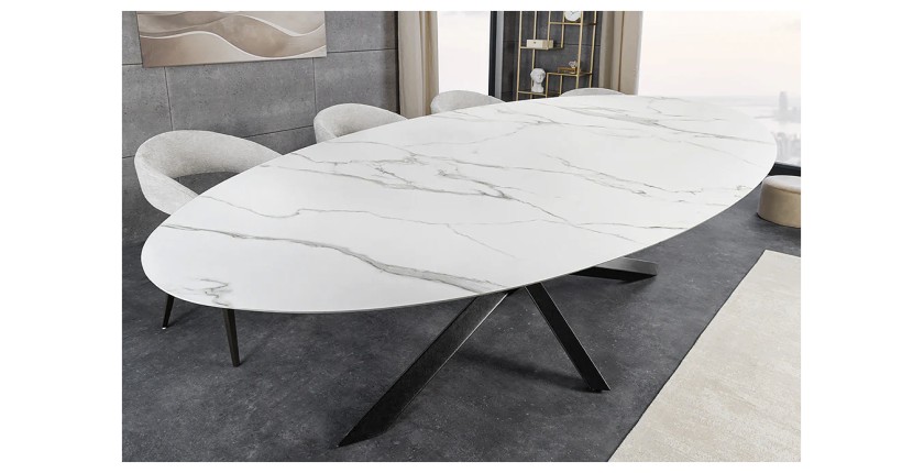 Table AERIS blanche vu de haut