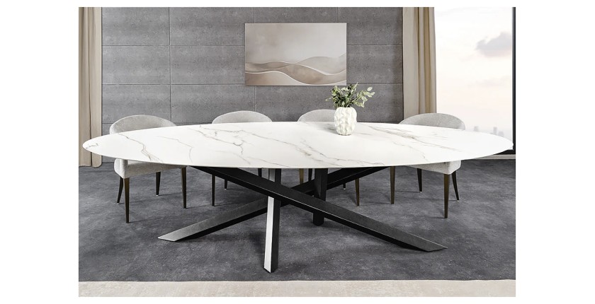 Table AERIS blanche vu de face