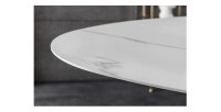 Zoom sur le plateau de la table AERIS blanche