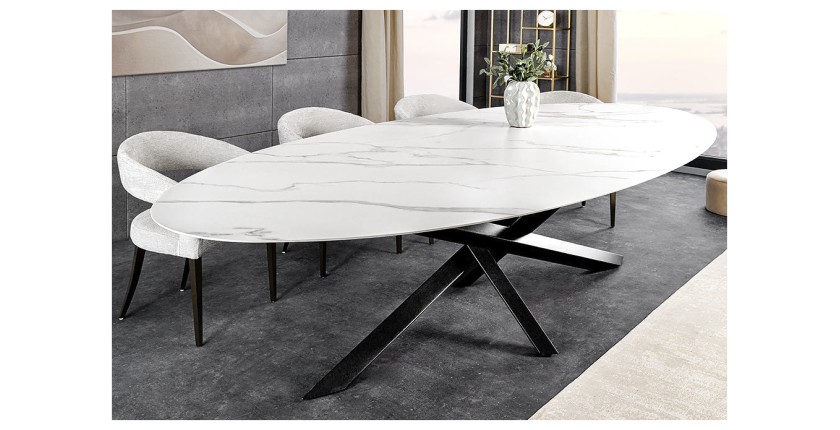 Table AERIS blanche dans un décor 3D