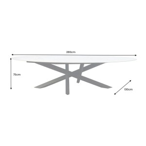 Table AERIS blanche dimensions