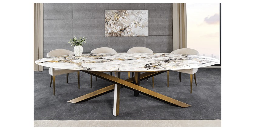 Table AERIS bronze vu de face