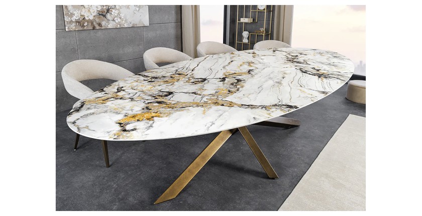 Table AERIS bronze vu de haut
