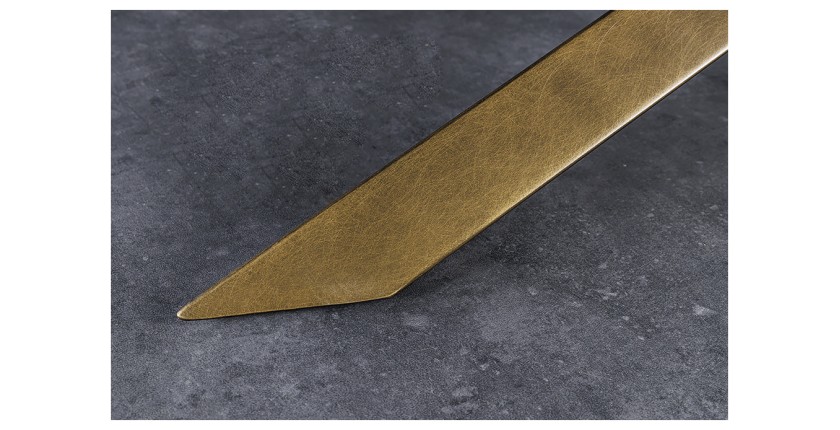 Zoom sur le pied de la table AERIS bronze