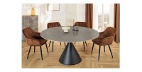 Table VOLTIS grise avec décoration
