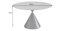 Table VOLTIS grise dimensions