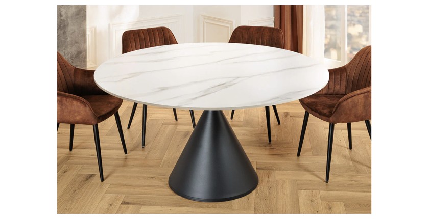 Table VOLTIS blanche vu de haut