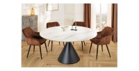 Table VOLTIS blanche décorée