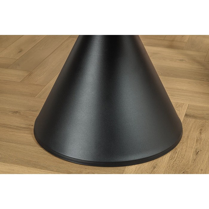 Zoom sur le pied de la table VOLTIS blanche