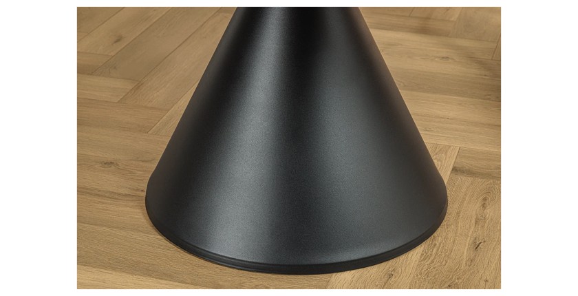 Zoom sur le pied de la table VOLTIS blanche